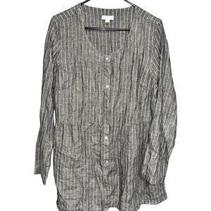 Gray Striped Women's Top